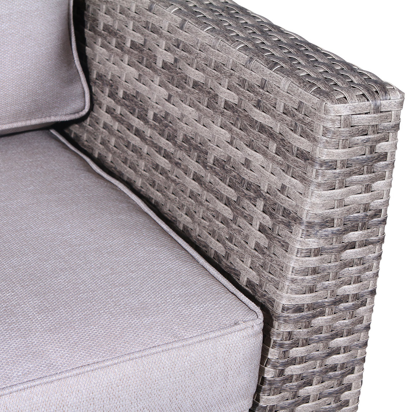 Patio Lounge Chair, Mixed Gray