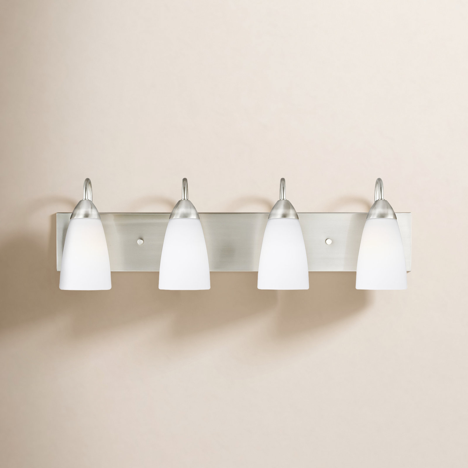 4 Light Frosted Dimmable Vanity Light, No, Midnight Black, 4