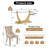 5-Piece Modern 63" Rectangular Tempered Glass Dining Set with Tufted Velvet upholstered Chairs-1144627629-1144627632