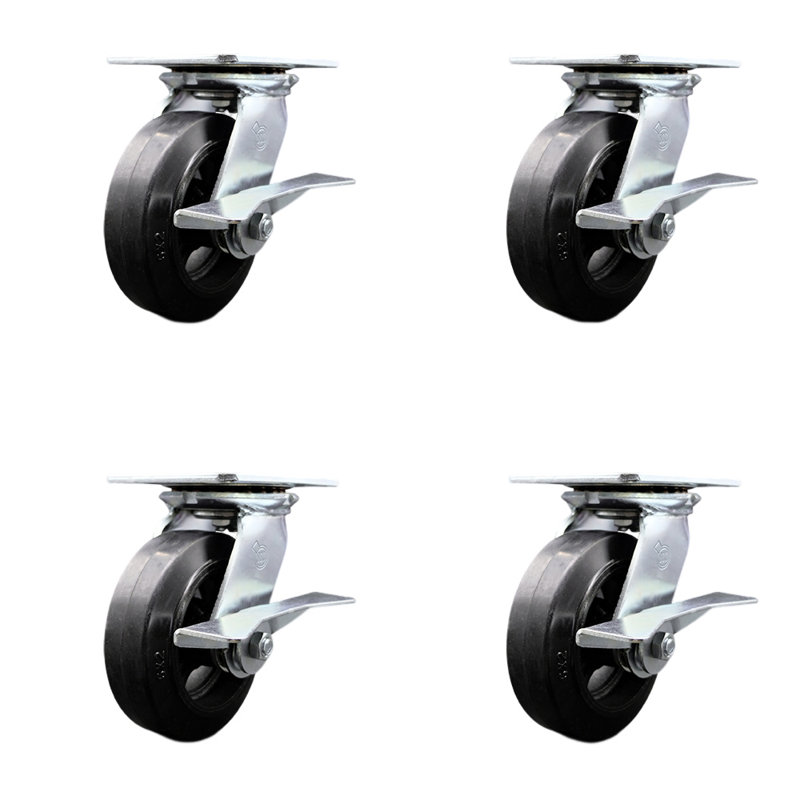 Rubber on Steel Caster