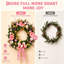 Couronne de Noël 24 po avec 20 lumières DEL, fleur de pin, boule et boule pour porte d'entrée, manteau de cheminée et décoration de fenêtre 24 po