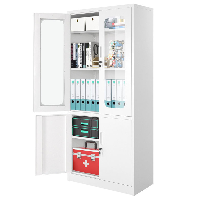 Armoire de rangement à 5 tablettes Daniale, Blanc