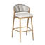 Extérieur avec siège de 30,25 po de hauteur, 2 pièces, structure en aluminium en forme de PE, finition érable, style moderne, rouille de 19,12 po de profondeur, 21,44 de largeur, coussin d’eau 39,93 po, siège rembourré en mousse 2
