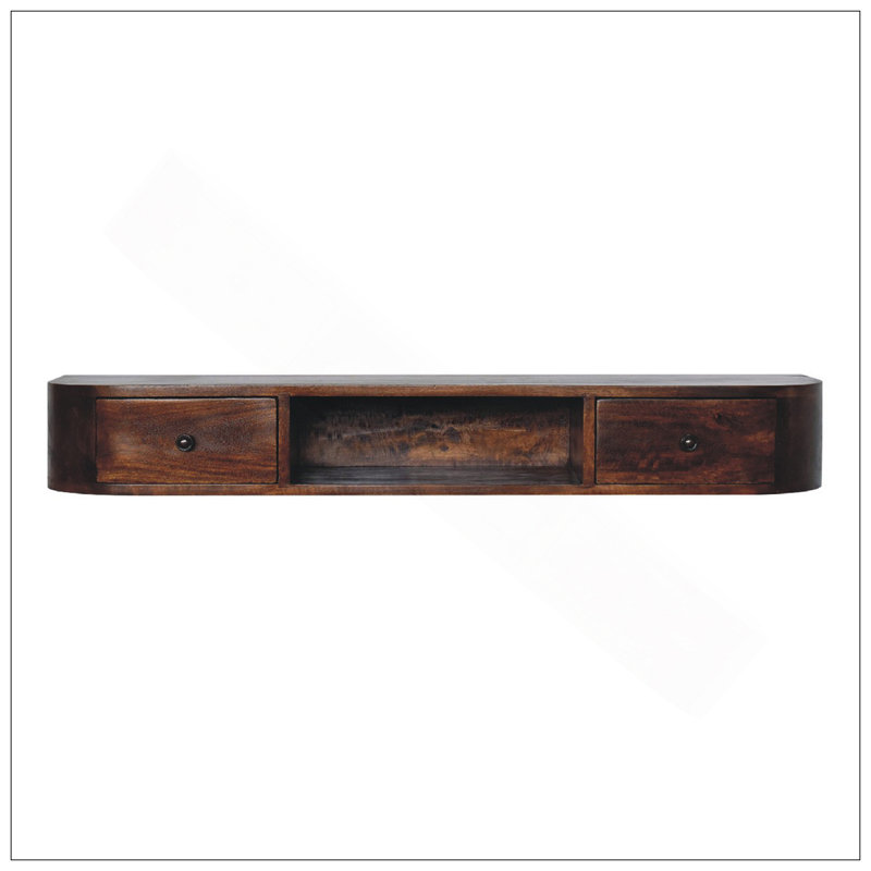 Console flottante 2 tiroirs Lunar