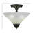 Semi-Flush 2 Bulbs With 12" Gold Ice Glass-32464324
