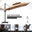Parasol en porte-à-faux rectangulaire 9 pi x 11 pi avec base lestée-927889905