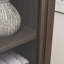 Vitrine minimaliste avec porte en verre, tablettes et tiroir-1643779217