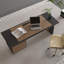 Bureau rectangulaire en bois manufacturé noir et café clair-725950562-725950585
