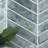 Midnight Tide Chevron 10 in. x 12 in. Glossy Glass Mosaic Wall Tile