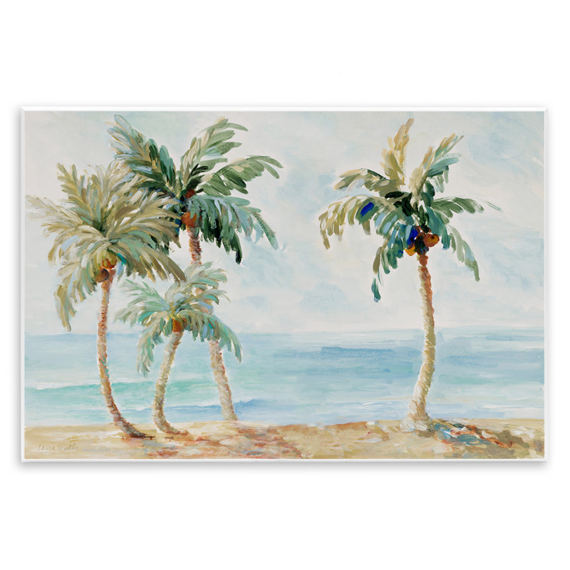 Plaque murale palmiers au paradis, design par Lanie Loreth, H 10 po x l 15 po