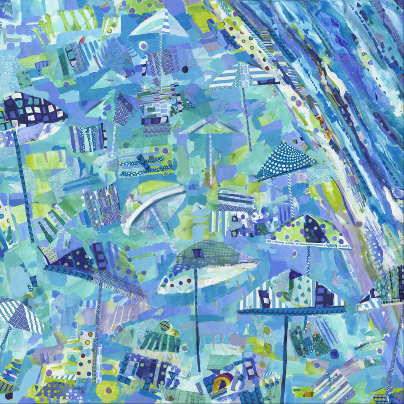 Coastal Fun Collage II by Tara Funk Grim - Wrapped Canvas Painting, 76cm H x 76cm W