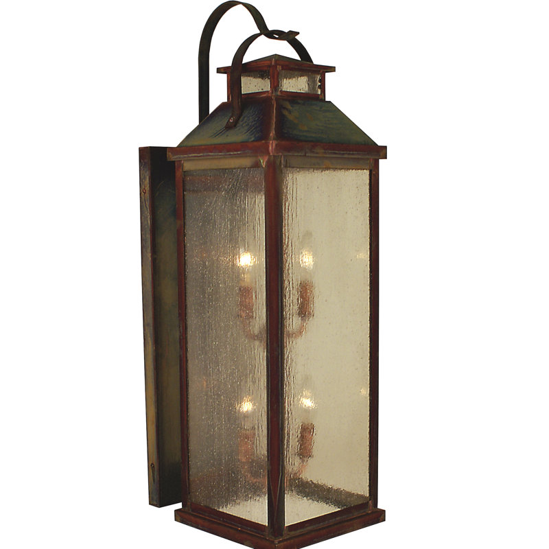 Bungay Wall Light, Verdigris Patina, White Opalescent