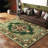 Floral Anti-Slip Retro Anti-Slip Low Density Stain Resistant Indoor Soft Carpet