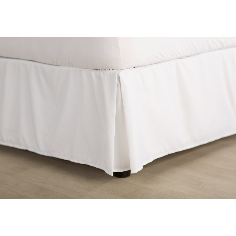 Jupe de lit en microfibre douce de 14 po Wayfair Basics® 1800 Series, Simple, Blanc