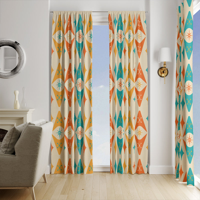 Paire de rideaux semi-transparents Foulton, L 40 po x L 52 po