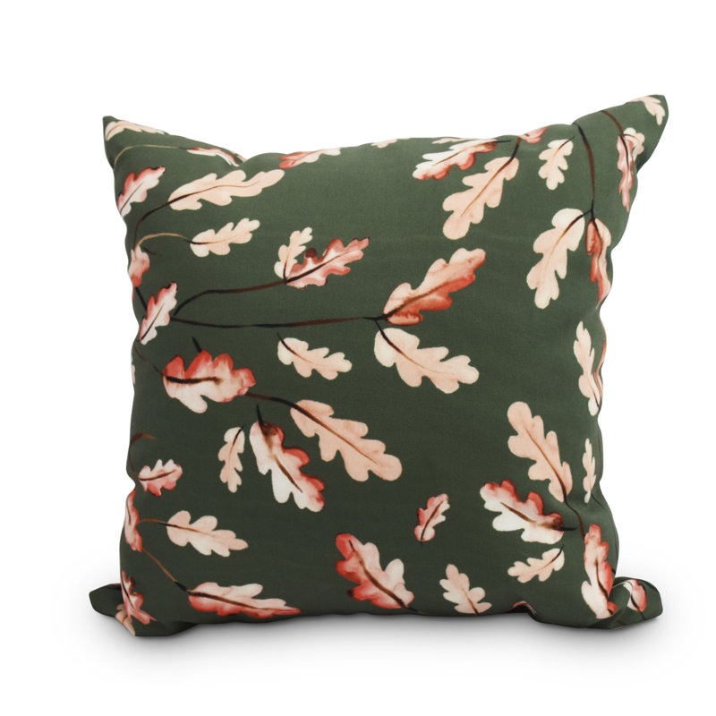 Housse de coussin d'extérieur carré et moisson, 16 po x 16 po, Vert foncé