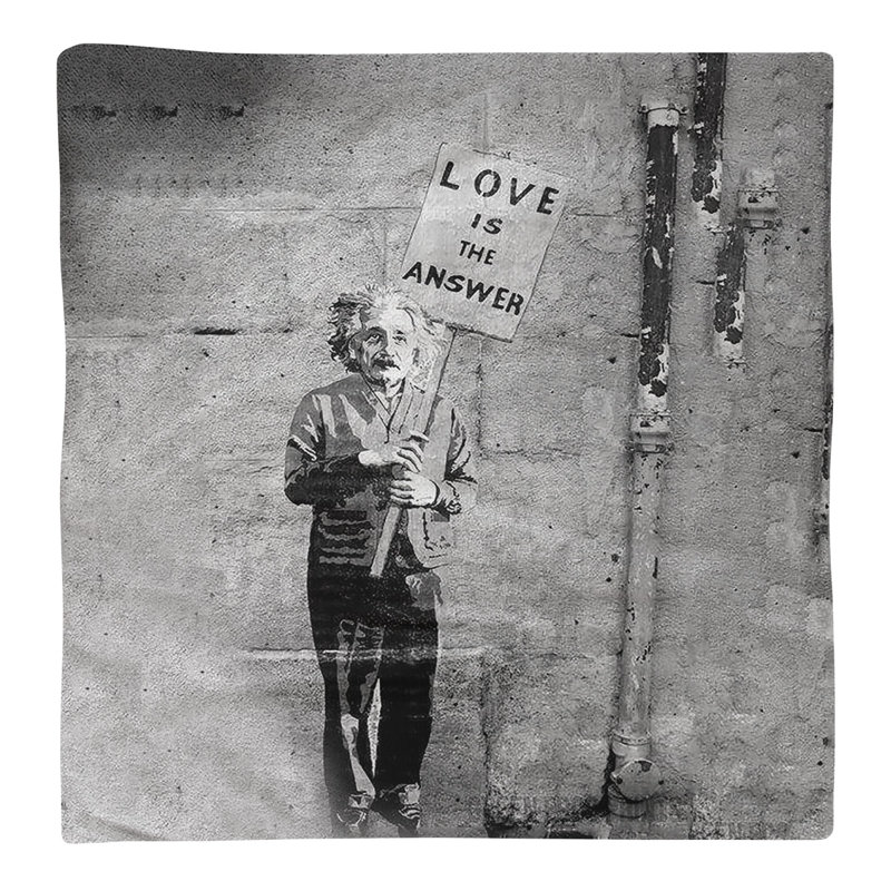 Serviette de table Love is the Answer, 22 po x 22 po, Polyester sergé