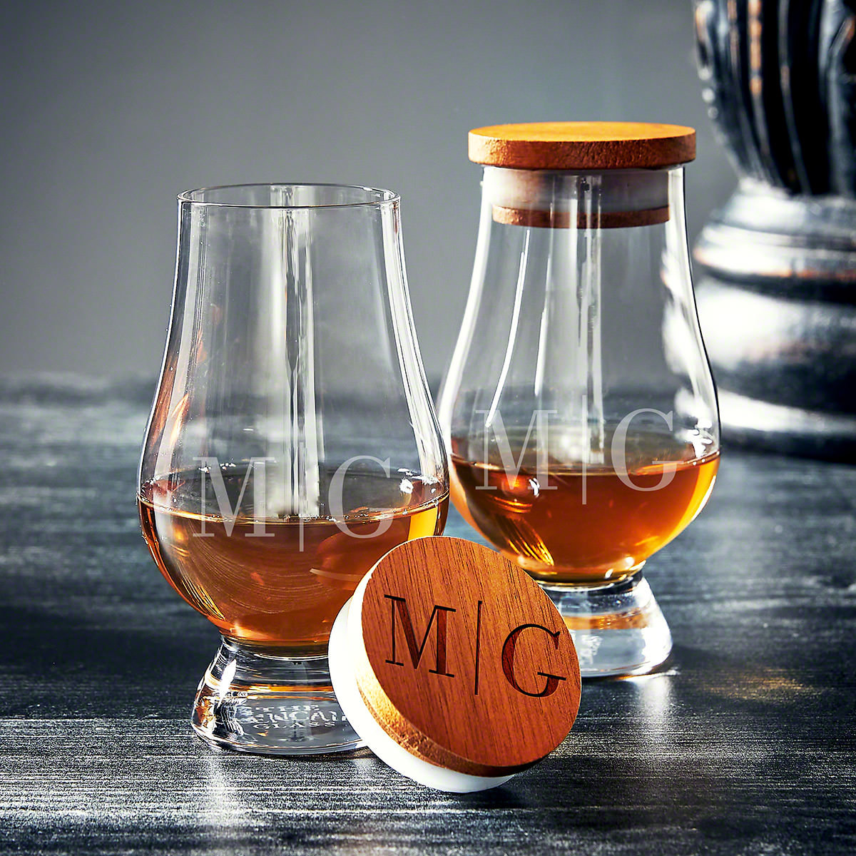 Quinton Personalized Whiskey Glass with Ice Ball