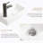 Ceramic Wash Basin Right Hand Without Tap & Drain Wall Hung Basin Sink Small Cloakroom Basin Rectangle-126237113