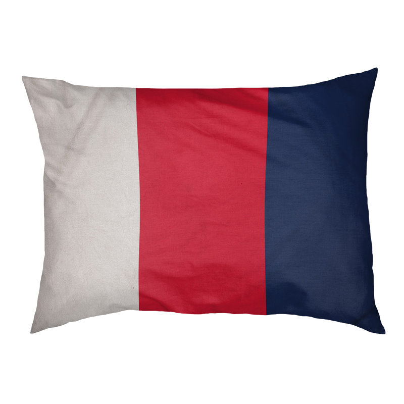 Oreiller pour chien Philadelphia, Grand (l 40 po x P 30 po x H 14 po), Blanc / rouge / bleu marine