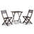 3-Piece Eucalyptus Bistro Set, Square, Espresso-1936981072