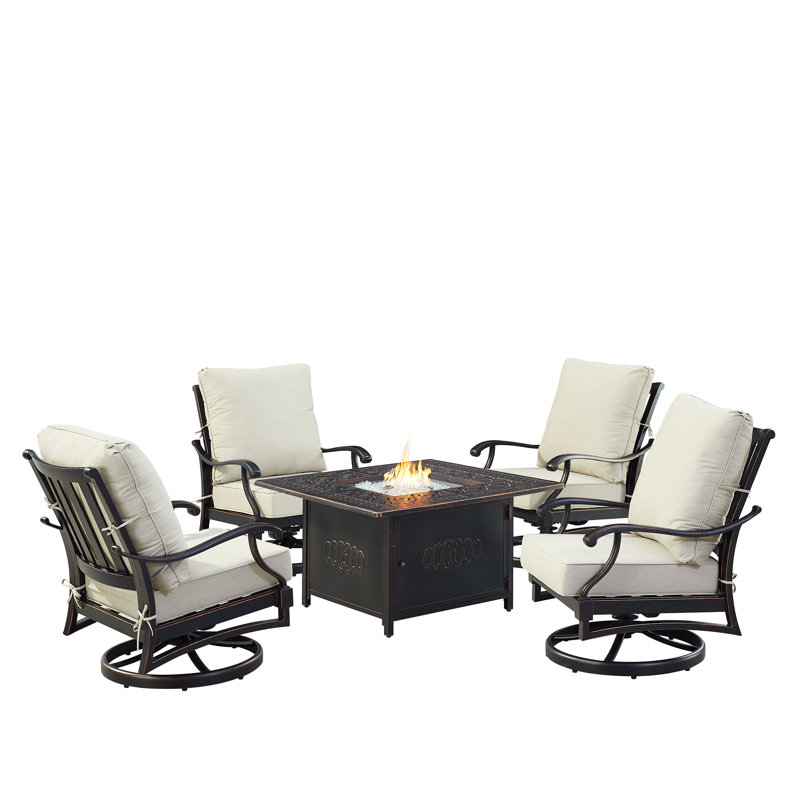 Paignton Outdoor 5 - Piece Conversation Set, Light Gray
