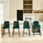 Chaises de bar confortables en velours de 2 avec structure et pieds en fer réglables de style contemporain pour un usage domestique-1003031791