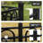 104FT Heavy Duty Arc Fence Barrier Kit, Anti-Rust Metal Steel Fence with 4FT Height X 5FT Width Panels, Gate, Posts, Connectors, Outdoor Fencing for Yard, Pool, Patio-125082381