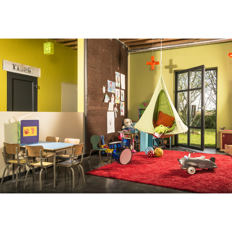 Saffo Hanging Chair, 122cm H x 122cm W x 122cm D, Leaf Green