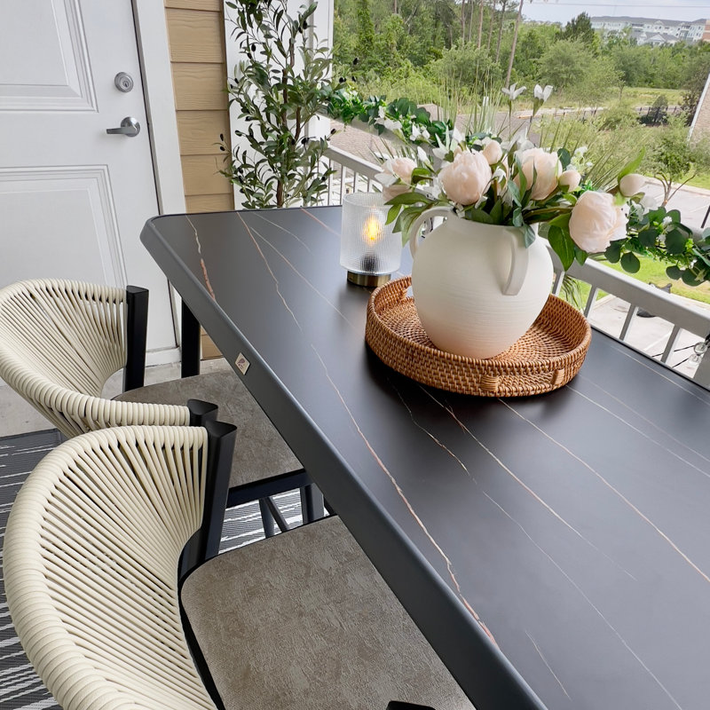 Corrigan Studio® Counter Height Table Patio Rectangular Table Dining Coffee Kitchen Breakfast Bistro Outdoor Pub Bar Table For Garden Balcony
