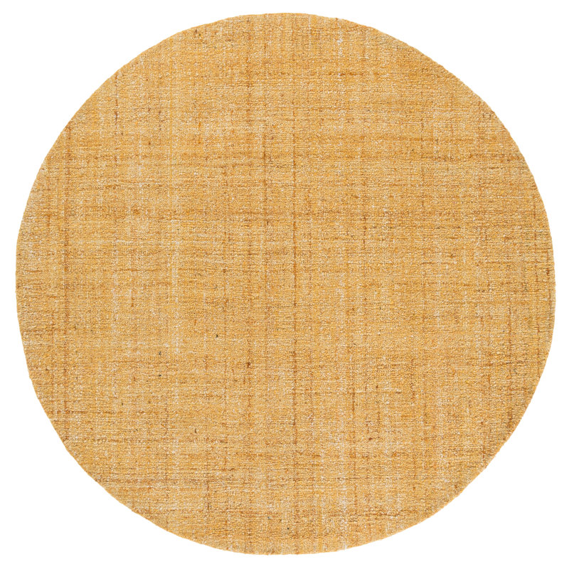 Abstract Hand Tufted Performance Solid Colour Indoor Rug, Round 6'