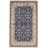 1x3 Blue and Ivory Turkish Silk Rug