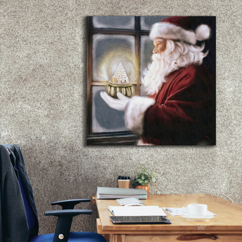 «Santas Magic» par Ashley Bradley, art mural sur toile, H 37 po x l 37 po x P 1,5 po