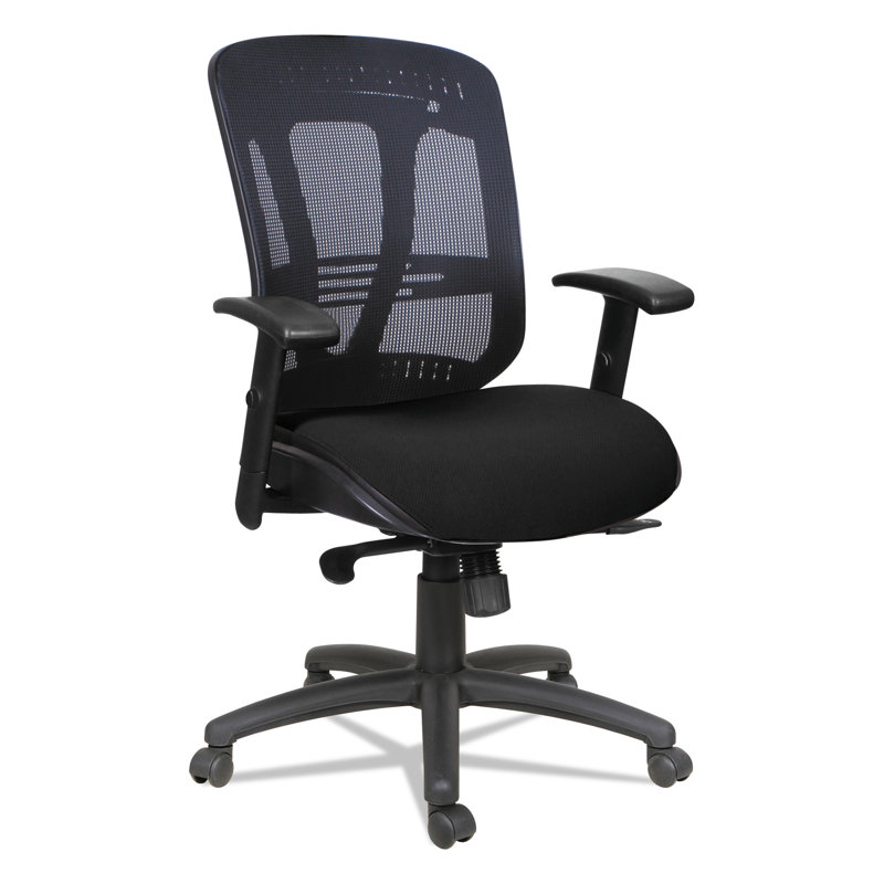 Black Mesh Mid-Back Executive Chair with Adjustable Arms
