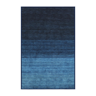Tapis contemporain noir / bleu