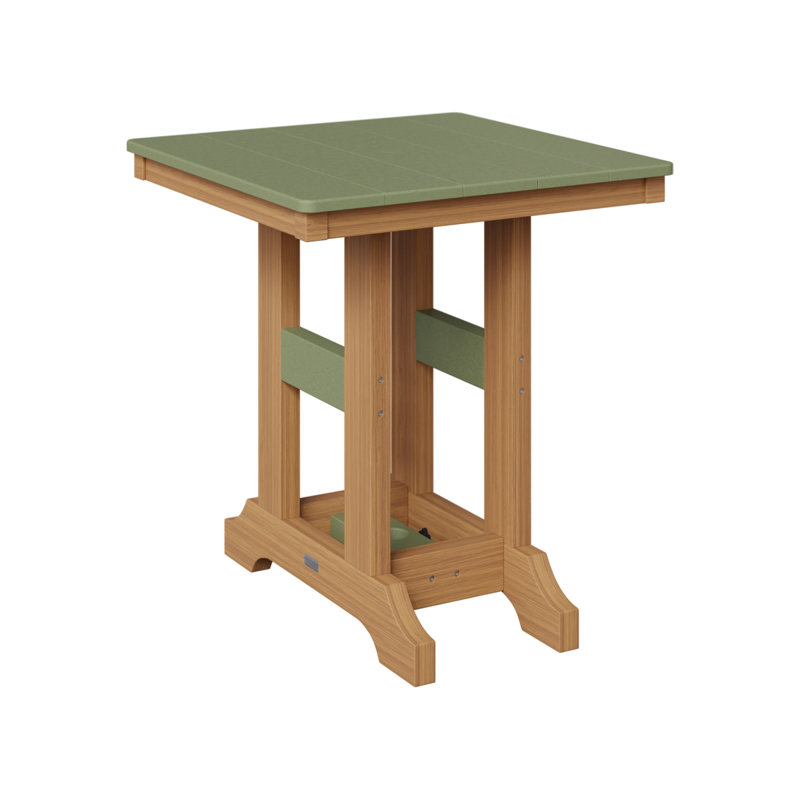 Garden Classic Outdoor Square Dining Table, Kiwi Green, Seafoam