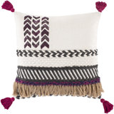 Zuri Embroidered Cotton Throw Pillow