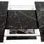 Table de salle à manger carrée extensible moderne, surface imprimée en marbre noir et acier, 47,24 po à 61,68 po L, table extensible, plateau de table, métal, poids brut de 97,44 lb-1983172170