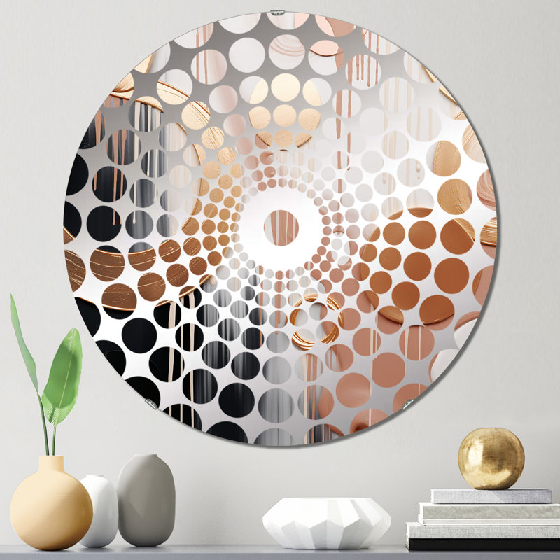 Cassundra - Miroir décoratif à cercles concentriques, 23,6 po x 23,6 po