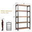 Bibliothèque standard en fer H 55 po x l 32 po