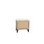 Table de chevet recouverte de faux marbre de style chêne gris foncé rustique, 23 po x 15 po 23 po avec plateau, pouces x 15