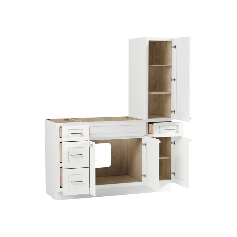 Meuble-lavabo simple 57 po Disar, Blanc