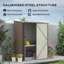 2.75 ft. W x 4.66 ft. D Metal Tongue & Groove Flat Garden Shed-720093439