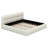 King Size Upholstered Bed With Thick Fabric, Modern Low Profile Platform Bed For Bedroom, No Box Spring Needed-1451148359