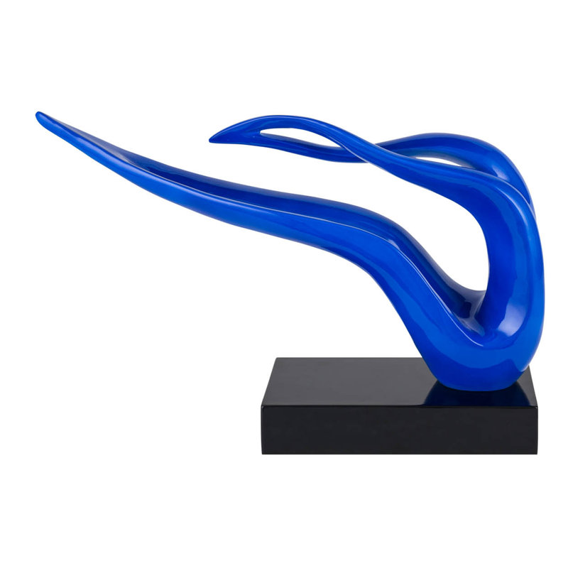 Statue sculpture en résine Oberry - Taille: L 25 po x l 6 po x H 13 po., Bleu royal