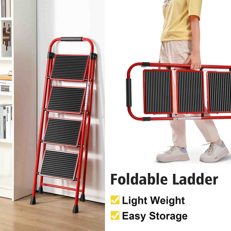 Rubber Step Ladder, Red