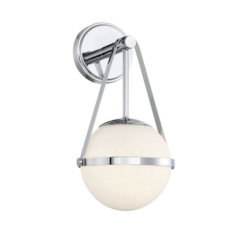 Ayyan 1-Light Wall Sconce in Chrome, Chrome