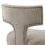 Chaise de salle à manger rembourrée style Mid-Century avec pieds en bois massif-110866712