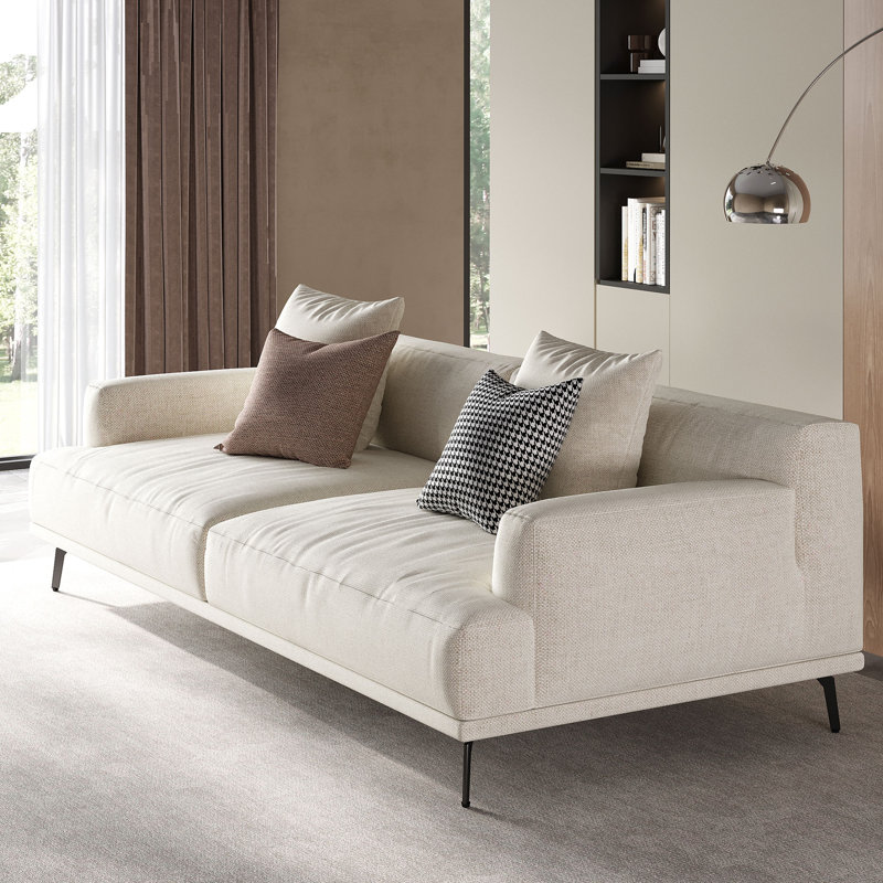 Canapé avec accoudoirs carrés avec coussins Kihry Modern, H 29,9 po x l 66,1 po x P 37,4 po