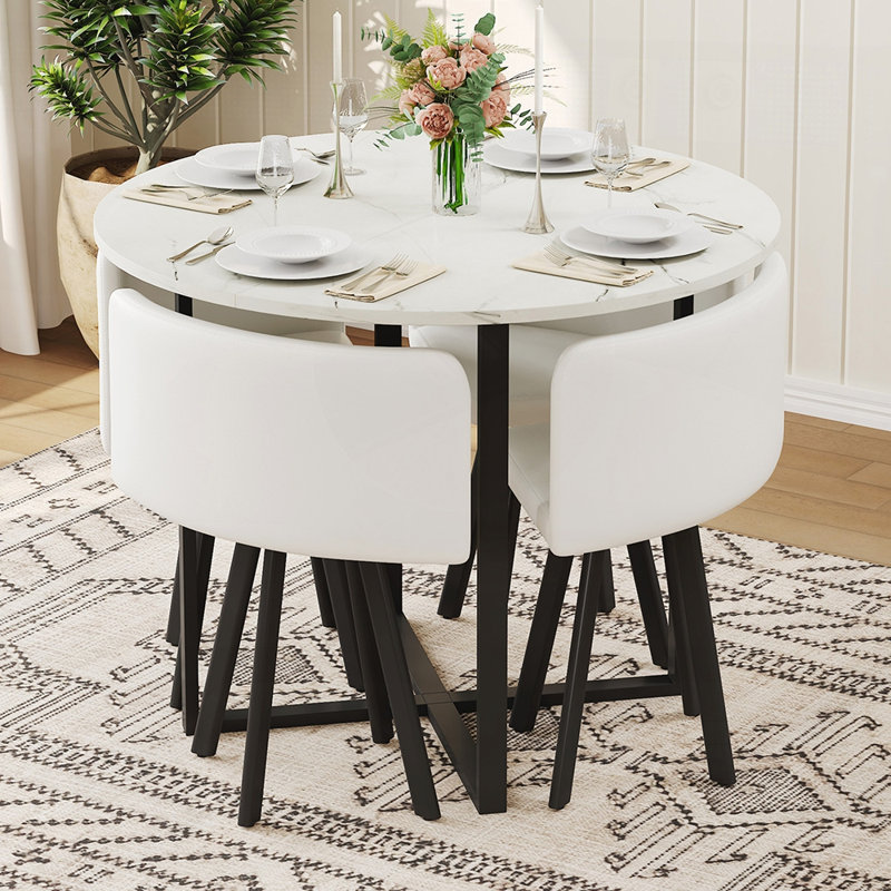 Table de salle à manger Rustic, Blanc